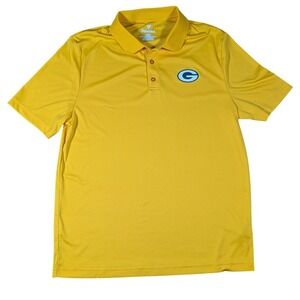 Fanatics Green Bay Packers Men's Large Polo Shirt Yellow Golf Athletic Fan Gear